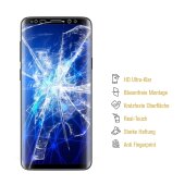 6x Hydrogel-Glass für Samsung Galaxy S9 Plus Selbstheilend für Micro Kratzer 3D KLAR Panzerfolie Displayschutz Schutzfolie Screen-Protector
