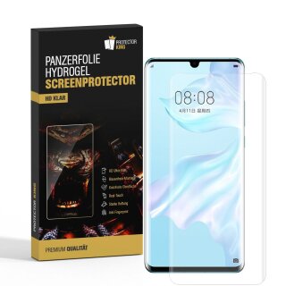 2x Hydrogel-Glass für Huawei P30 Pro Selbstheilend für Micro Kratzer 3D KLAR Panzerfolie Displayschutz Schutzfolie Screen-Protector