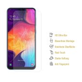 2x Hydrogel-Glass für Samsung Galaxy A50 Selbstheilend für Micro Kratzer 3D KLAR Panzerfolie Displayschutz Schutzfolie Screen-Protector