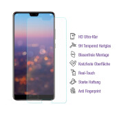 1x UV-Liquid 9H Panzerglas für Huawei P20 3D KLAR echtes Tempered Panzerhartglas Schutzglas Displayschutz Panzerfolie Schutzfolie Screen Protector
