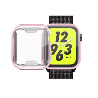 Schutzhülle für Apple Watch 4/ 5/ 6/ 2020/ 2023/ SE 40 mm Case Cover Bumper Displayschutz Hülle Tasche Pink