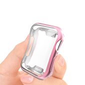 Schutzhülle für Apple Watch 4/ 5/ 6/ 2020/ 2023/ SE 40 mm Case Cover Bumper Displayschutz Hülle Tasche Pink