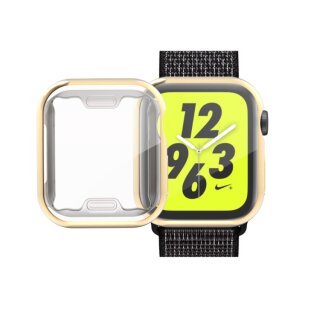 Schutzhülle für Apple Watch 4/ 5/ 6/ 2020/ 2023/ SE 40 mm Case Cover Bumper Displayschutz Hülle Tasche Gold