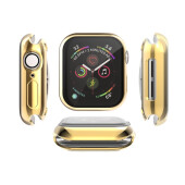 Schutzhülle für Apple Watch 4/ 5/ 6/ 2020/ 2023/ SE 44 mm Case Cover Bumper Displayschutz Hülle Tasche Gold