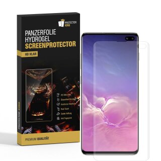 4x Hydrogel-Glass für Samsung Galaxy S10 Plus Selbstheilend für Micro Kratzer 3D KLAR Panzerfolie Displayschutz Schutzfolie Screen-Protector