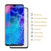 1x 9H Hartglas für Huawei P30 Lite FULL COVER Panzerfolie Displayschutz KLAR SW Panzerglas Schutzglas Schutzfolie
