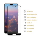 6x 9H Panzerglas für Huawei P20 FULL COVER Displayschutz Schutzglas Hartglas Schutzfolie Panzerfolie KLAR Tempered echtes Displayglas Glasfolie Displayfolie Folie Transparent