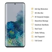 2x Blickschutz 9H Panzerglas für Samsung Galaxy S20 Ultra FULL CURVED PRIVACY ANTY-SPY Displayschutz Panzerfolie Schutzfolie Schutzglasechtes Tempered Glass Screen-Protector