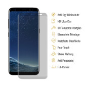 1x 9H Hartglas für Samsung Galaxy S9 FULL CURVED Privacy ANTI-SPY Panzerfolie Displayschutz HD Schutzfolie Schutzglas Panzerglas Blickschutz