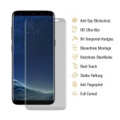 2x 9H Hartglas für Samsung Galaxy S9 Plus FULL CURVED Privacy ANTI-SPY Panzerfolie Displayschutz HD Schutzfolie Schutzglas Panzerglas Blickschutz