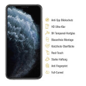 2x Blickschutz 9H Panzerhartglas für iPhone XS Max ANTI-SPY PRIVACY Displayschutz Panzerfolie Schutzfolie echtes Tempered Panzerglas Schutzglas Screen Protector