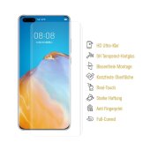 4x 9H Panzerglas für Huawei P40 Pro FULL CURVED Displayschutz Schutzglas Panzerfolie Schutzfolie Displayglas Hartglas echtes Tempered Sicherheitsglas Glasfolie