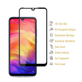 2x 9H Hartglas für Xiaomi Redmi Note 7 FULL COVER Panzerfolie Displayschutz SW Panzerglas Schutzglas Schutzfolie