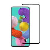 2x 9H Hartglas für Samsung Galaxy A51 FULL COVER Panzerfolie Displayschutz KLAR SW Panzerglas Schutzglas Schutzfolie