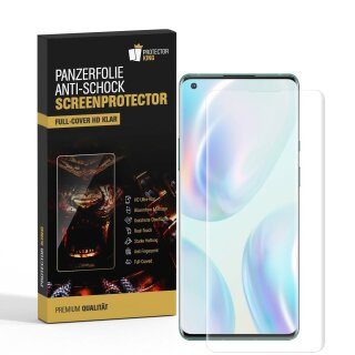 2x Panzerfolie für OnePlus 8 FULL COVER PET Displayschutz Displayfolie HD KLAR