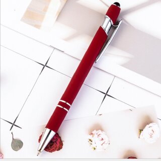 Kugelschreiber Display Touch Pen Stift für iPad iPhone Samsung Huawei Xiaom Wein Rot