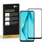 4x 9H Panzerglas für Huawei P40 Lite FULL COVER Displayschutz Panzerfolie Schutzfolie Hartglas Schutzglas Displayglas Tempered Glasfolie Sicherheitsglas Echtglas