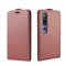 Flip Case Handyhülle für Xiaomi Mi 10 Vertikal Schutzhülle Tasche Cover Braun Bumper Smartphone Kartensteckplatz-Kreditkarte-Geldscheine EC-Karte Bank-Karte