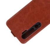 Flip Case Handyhülle für Xiaomi Mi Note 10 Pro Vertikal Schutzhülle Tasche Cover Braun Bumper Smartphone Kartensteckplatz-Kreditkarte-Geldscheine EC-Karte Bank-Karte