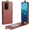 Flip Case Handyhülle für Huawei P40 Vertikal Schutzhülle Tasche Cover Braun Bumper Smartphone Kartensteckplatz-Kreditkarte-Geldscheine EC-Karte Bank-Karte