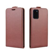 Flip Case Handyhülle für Samsung Galaxy S20 Vertikal Schutzhülle Tasche Cover Braun Bumper Smartphone Kartensteckplatz-Kreditkarte-Geldscheine EC-Karte Bank-Karte