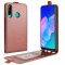 Flip Case Handyhülle für Huawei P40 Lite E Vertikal Schutzhülle Tasche Cover Braun Bumper Smartphone Kartensteckplatz-Kreditkarte-Geldscheine EC-Karte Bank-Karte