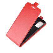 Flip Case Handyhülle für Samsung Galaxy S20 Ultra Vertikal Schutzhülle Tasche Cover Rot Bumper Smartphone Kartensteckplatz-Kreditkarte-Geldscheine EC-Karte Bank-Karte