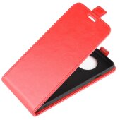 Flip Case Handyhülle für OnePlus 7T Vertikal Schutzhülle Tasche Cover Rot Bumper Smartphone Kartensteckplatz-Kreditkarte-Geldscheine EC-Karte Bank-Karte