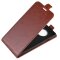 Flip Case Handyhülle für OnePlus 7T Vertikal Schutzhülle Tasche Cover Braun Bumper Smartphone Kartensteckplatz-Kreditkarte-Geldscheine EC-Karte Bank-Karte
