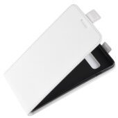 Flip Case Handyhülle für Samsung Galaxy S10 Plus Vertikal Schutzhülle Tasche Cover Weiß Bumper Smartphone Kartensteckplatz-Kreditkarte-Geldscheine EC-Karte Bank-Karte