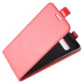 Flip Case Handyhülle für Samsung Galaxy S10 Plus Vertikal Schutzhülle Tasche Cover Rot Bumper Smartphone Kartensteckplatz-Kreditkarte-Geldscheine EC-Karte Bank-Karte