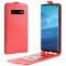 Flip Case Handyhülle für Samsung Galaxy S10 Plus Vertikal Schutzhülle Tasche Cover Rot Bumper Smartphone Kartensteckplatz-Kreditkarte-Geldscheine EC-Karte Bank-Karte
