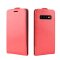 Flip Case Handyhülle für Samsung Galaxy S10 Plus Vertikal Schutzhülle Tasche Cover Rot Bumper Smartphone Kartensteckplatz-Kreditkarte-Geldscheine EC-Karte Bank-Karte
