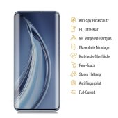 1x Blickschutz 9H Panzerhartglas für Xiaomi Mi 10 echtes Tempered Panzerglas Displayschutz Schutzglas Panzerfolie Schutzfolie Panzerglas ANTI-SPY PRIVACY