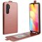 Flip Case Handyhülle für Xiaomi Mi Note 10 Lite Vertikal Schutzhülle Tasche Cover Braun Bumper Smartphone Kartensteckplatz-Kreditkarte-Geldscheine EC-Karte Bank-Karte