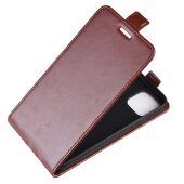 Flip Case Handyhülle für iPhone X/ XS Vertikal Schutzhülle Tasche Cover Braun Bumper Smartphone Kartensteckplatz-Kreditkarte-Geldscheine EC-Karte Bank-Karte