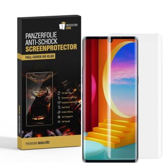 2x Panzerfolie für LG Velvet FULL COVER Displayschutzfolie Schutzfolie HD KLAR
