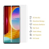 4x Panzerfolie für LG Velvet FULL COVER Displayschutzfolie Schutzfolie HD KLAR
