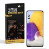 3x 9H Nano-Glass für Samsung Galaxy A72 3D KLAR Anti-Shock Anti-Bruch Anti-Stoß Anti-Schmutz Panzernanoglas Displayschutz Schutzfolie Panzerfolie Panzerglas Screen-Protector