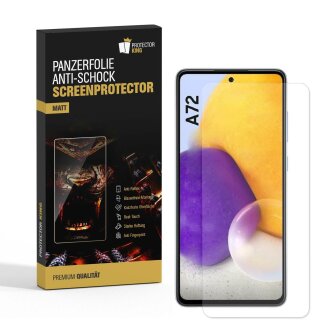 3x Panzerfolie für Samsung Galaxy A72 ANTI-SCHOCK Displayschutzfolie MATT