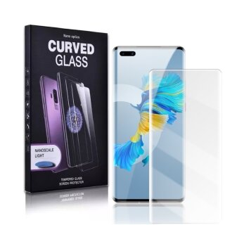 2x UV-Liquid 9H Panzerglas für Huawei Mate 40 Pro Plus 3D KLAR echtes Tempered Panzerhartglas Schutzglas Displayschutz Panzerfolie Schutzfolie Screen Protector