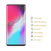 4x 9H Nano-Glass für Samsung Galaxy S10 5G FULL COVER 3D KLAR Anti-Shock Anti-Bruch Anti-Stoß Anti-Schmutz Panzernanoglas Displayschutz Schutzfolie Panzerfolie Panzerglas Screen-Protector