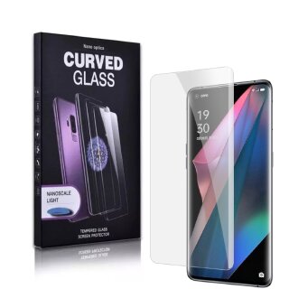 2x UV-Liquid 9H Panzerglas für Oppo Find X3 Pro 3D KLAR echtes Tempered Panzerhartglas Schutzglas Displayschutz Panzerfolie Schutzfolie Screen Protector