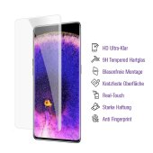 1x UV-Liquid 9H Panzerglas für Oppo Find X5 Pro 3D KLAR echtes Tempered Panzerhartglas Schutzglas Displayschutz Panzerfolie Schutzfolie Screen Protector