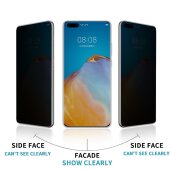 2x Blickschutz 9H Panzerglas für Huawei P40 Pro FULL CURVED ANTI-SPY Privacy Displayschutz Panzerfolie Schutzfolie Hartglas Schutzglas Displayglas Tempered Glasfolie Sicherheitsglas