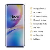 2x 9H Panzerglas für OnePlus 8 Pro FULL CURVED PRIVACY ANTY-SPY Displayschutz Panzerfolie Schutzfolie Hartglas Schutzglas Displayglas Tempered Glasfolie Sicherheitsglas Echtglas Blickschutz