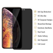 2x Blickschutz 9H Panzerhartglas für iPhone 12 Pro Max 3D KLAR echtes Tempered Panzerglas Schutzglas Schutzfolie Privacy Anti-Spy Screen Protector Panzerfolie Displayschutz