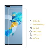 6x Displayfolie für Huawei Mate 40 Pro Plus FULL COVER Displayschutzfolie HD KLAR