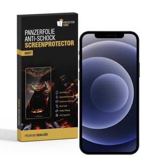 6x Panzerfolie für iPhone 12 Pro Max ANTI-SCHOCK Displayfolie Schutzfolie MATT