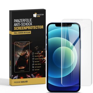6x 9H Nano-Glass für iPhone 12 Pro Max FULL COVER 3D KLAR Anti-Shock Anti-Bruch Anti-Stoß Anti-Schmutz Panzernanoglas Displayschutz Schutzfolie Panzerfolie Panzerglas Screen-Protector